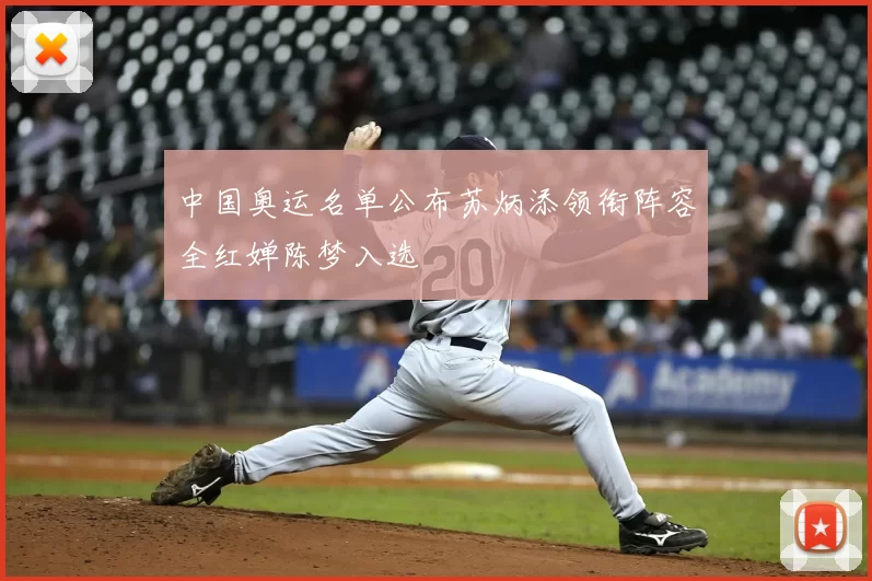 中国奥运名单公布苏炳添领衔阵容全红婵陈梦入选